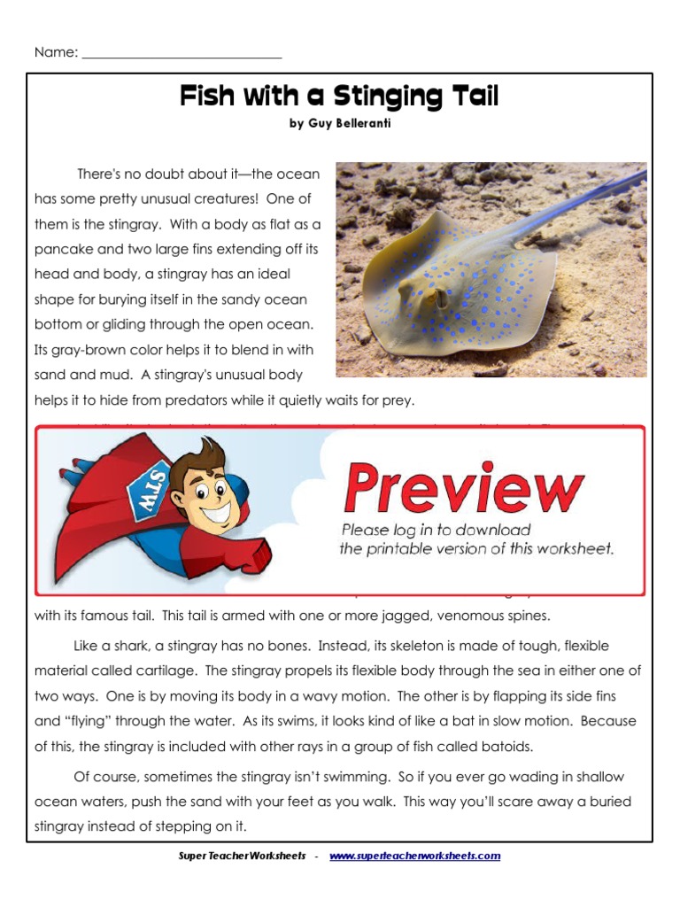 Understanding Stingray Adaptations | PDF | Sharks | Predation