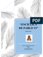 "Encíclica de Pablo Vi": Ensayo Final