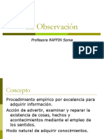 Observacion y Entrevista