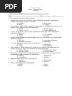 Science 10 Summative Test 1