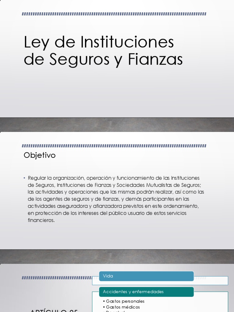 Ley de Instituciones de Seguros y Fianzas | PDF | Seguro | Reaseguro