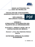 Universidad Autónoma Del Estado de Morelos Facultad de Contaduría, Administración E Informática Diplomado Recursos Humanos