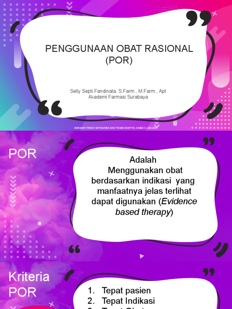 Kriteria Penggunaan Obat Rasional | PDF
