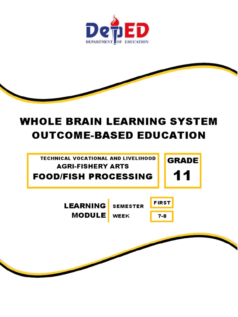 Grade 11 FOOD FISH PROCESSING TVL Q1WK78 PDF Salt Curing (Food