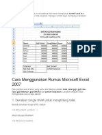 Cara Menggunakan Rumus Microsoft Excel 2007: 1. Gunakan Fungsi SUM Untuk Menghitung Total