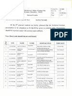 Technical Seminar Presentation Schedule PDF