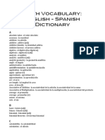 Math Vocabulary English - Spanish Dictionary