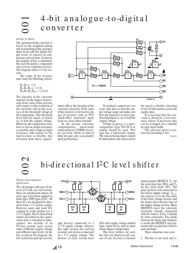 4-Bit Analogue-To-Digital | PDF | Field Effect Transistor | Operational ...