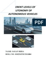 Different Levels of Autonomy of Autonomous Vehicles