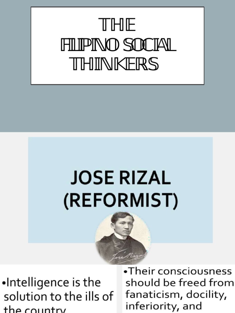 Lesson 5 The Filipino Thinkers PDF Reason Political Theories