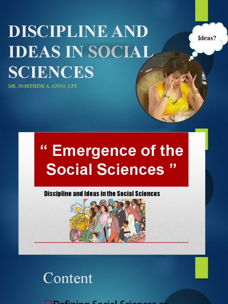 Lesson 1 Discipline and Ideas in Social Sciences PDF Science