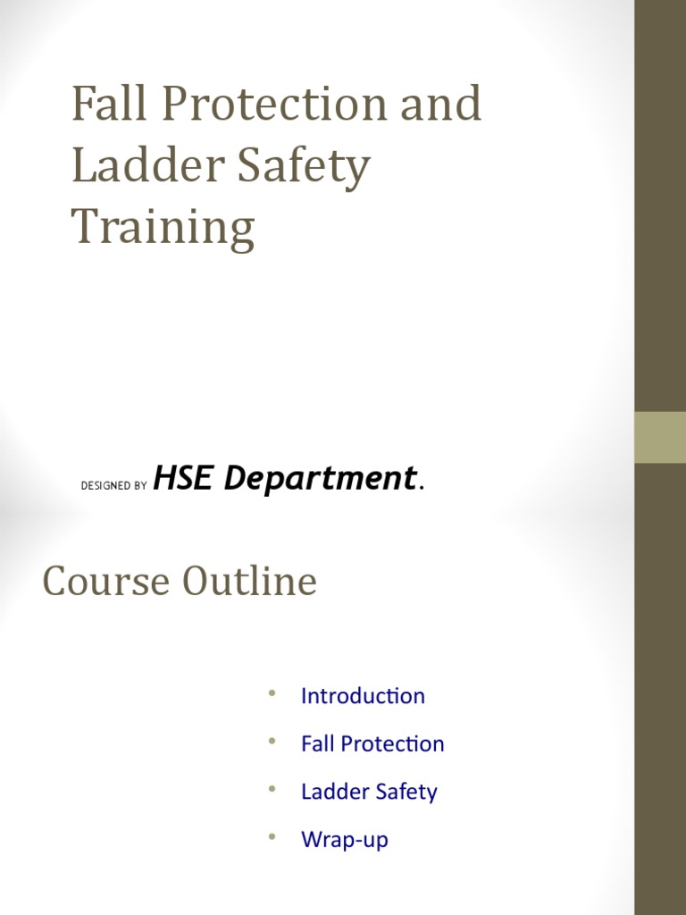 11 Fall Protection and Ladder Safety Training PDF Safety Manufactured Goods