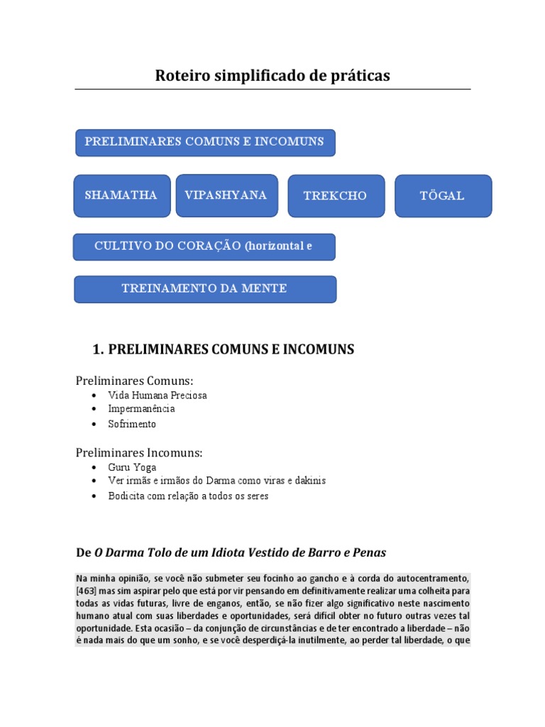 Roteiro Simplificado De Práticas 1 1 Pdf Guru Carma