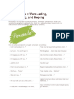 Expressions of Persuading, Encouraging, and Hoping