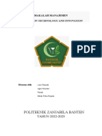 Politeknik Zanjabila Banten: Pt. Paragon Technology and Innovation