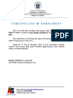 Certificate of Enrolment - MARK