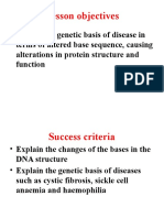 Lesson Objectives: - Discuss The Genetic Basis of Disease in