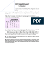 CVL212 Sedimentation HW Questions