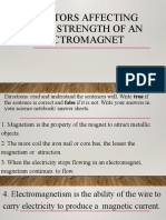 Factors Affecting The Strength of An Electromagnet