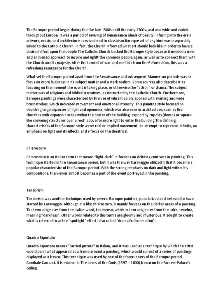 Baroque Pdf Baroque Paintings