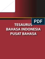 Tesaurus Bahasa Indonesia Pusat Bahasa