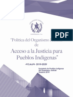 Política Del Organismo Judicial de Acceso A La Justicia de Los Pueblos Indígenas
