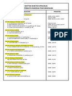 Daftar Dokter Spesialis