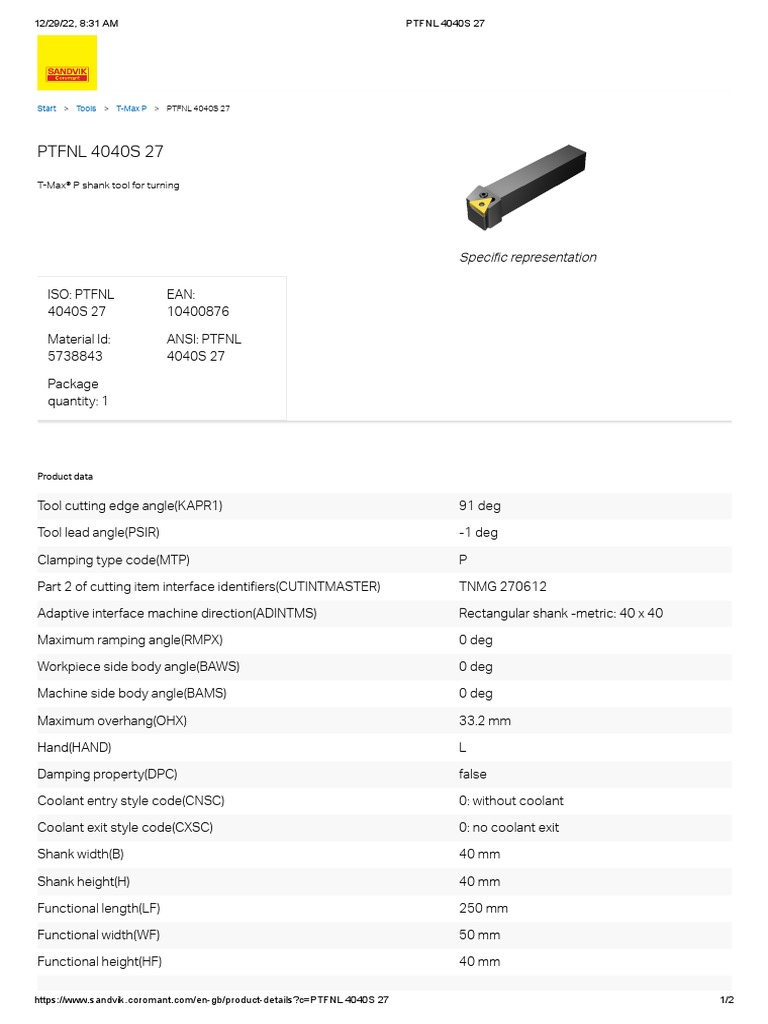 PTFNL 4040S 27 | PDF | Manufactured Goods | Tools