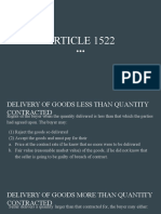 Goods Delivery Quantity Rights