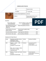 Curriculum Vitae (CV) : Education