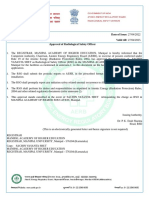 Case File No.: KA-41440-INST Date of Issue: 27/04/2022 Document No.: 22-RSO-768794 Valid Till: 27/04/2025 Approval of Radiological Safety Officer