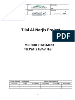 METHOD STATEMENT For PLATE LOAD TEST