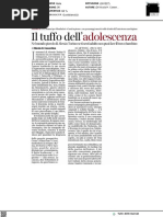 Il tuffo nell'adolescenza. Il mondo piccolo di Alessio Torino - Il Corriere della Sera del 27 marzo 2023