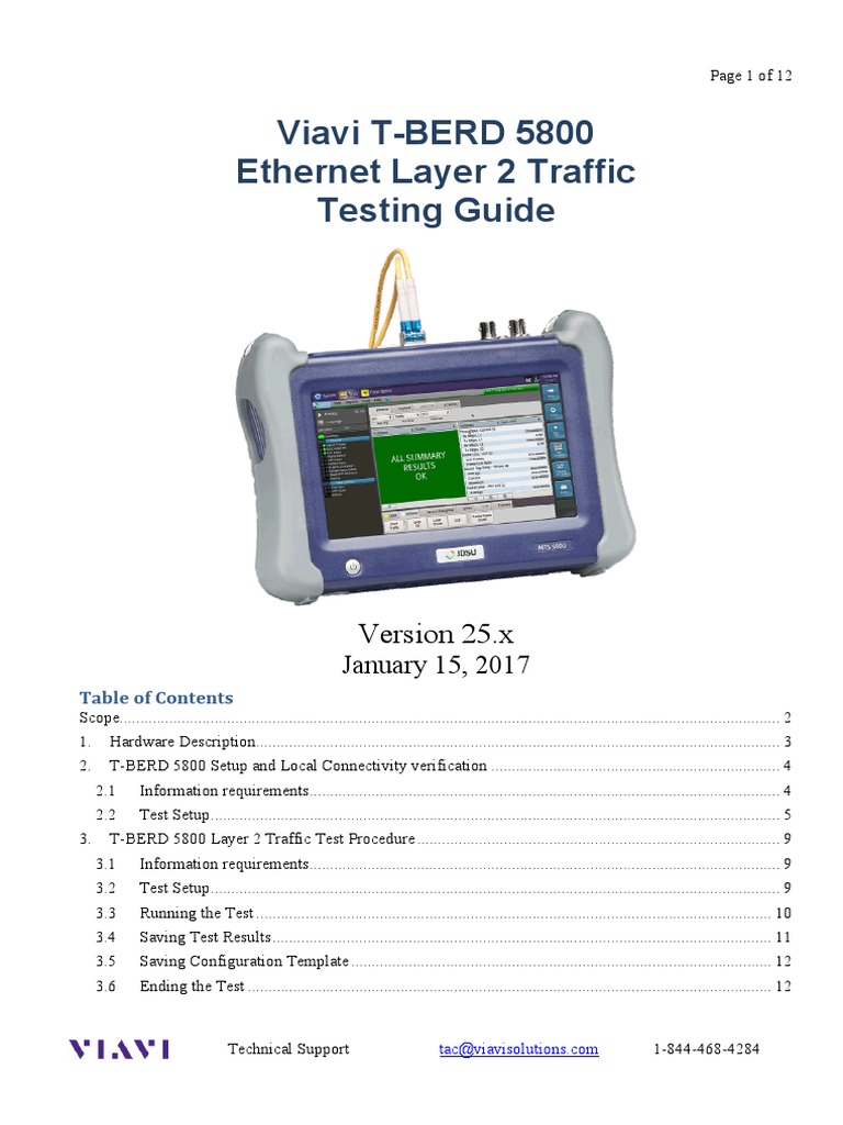 T-BERD 5800 Ethernet Testing Guide | PDF | Data Transmission | Computer ...