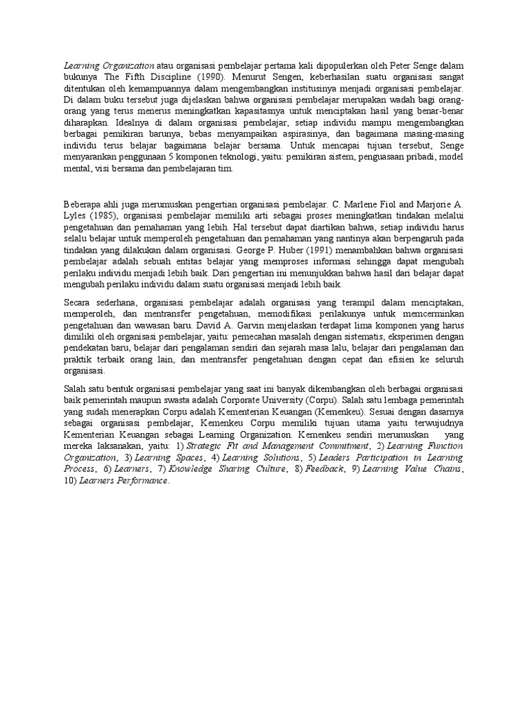 Learning organization pdf