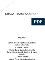 SHALAT JAMA’ QOSHOR