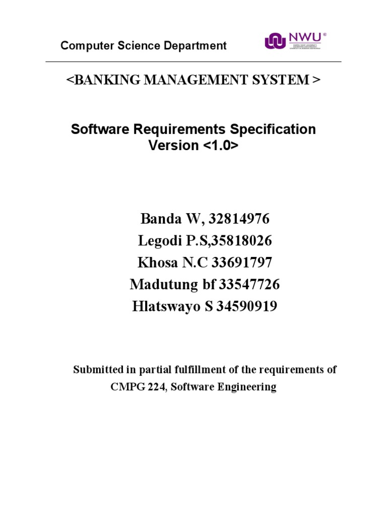 Online Banking System SRS Document | PDF | Use Case | User (Computing)