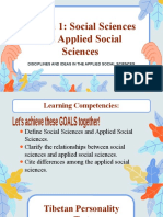 Lesson 1 Social Science and Applied Social Science