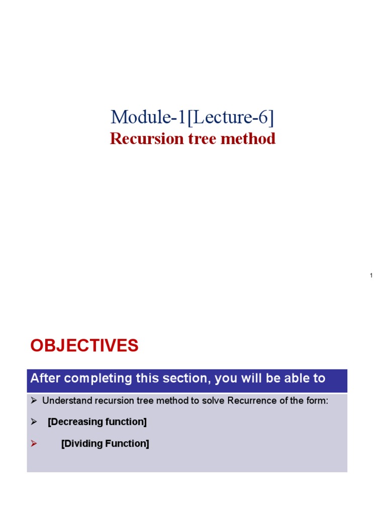 Recursion Tree Method | PDF | Recurrence Relation | Mathematical Logic