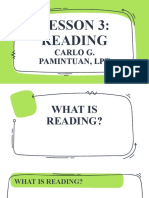 Lesson 3: Reading: Carlo G. Pamintuan, LPT