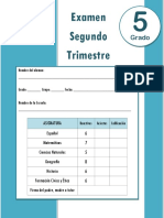 Examen Segundo Trimestre: Grado