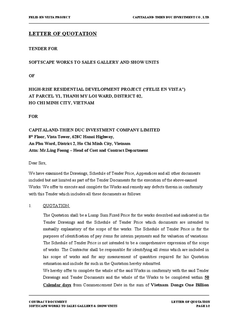 04 Letter of Quotation FINAL - Final | PDF | Value Added Tax | Justice