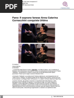 Il soprano fanese Anna Cornacchini conquista Urbino - Vivere Pesaro.it, 27 marzo 2028
