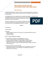 Consignes Rapport D'activité - de Stage 21-22