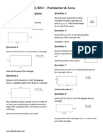 GCSE/KS3 - Perimeter & Area: Exercise 1 - Rectangles/Squares