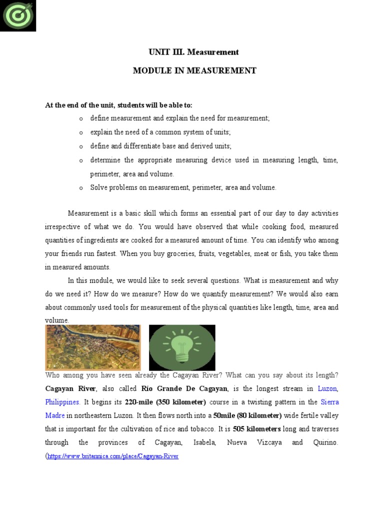 Unit 3 | PDF | Area | Length