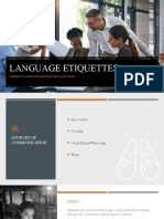 Language Ettiquettes