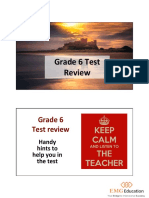 Grade 6 - Regular Assessment #3 - Review Handout
