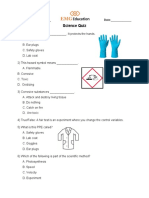 Science Quiz: PPE, Hazards, Elements, Reactions