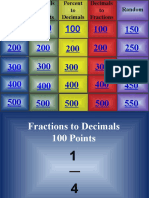 Fractions 2 Jeopardy
